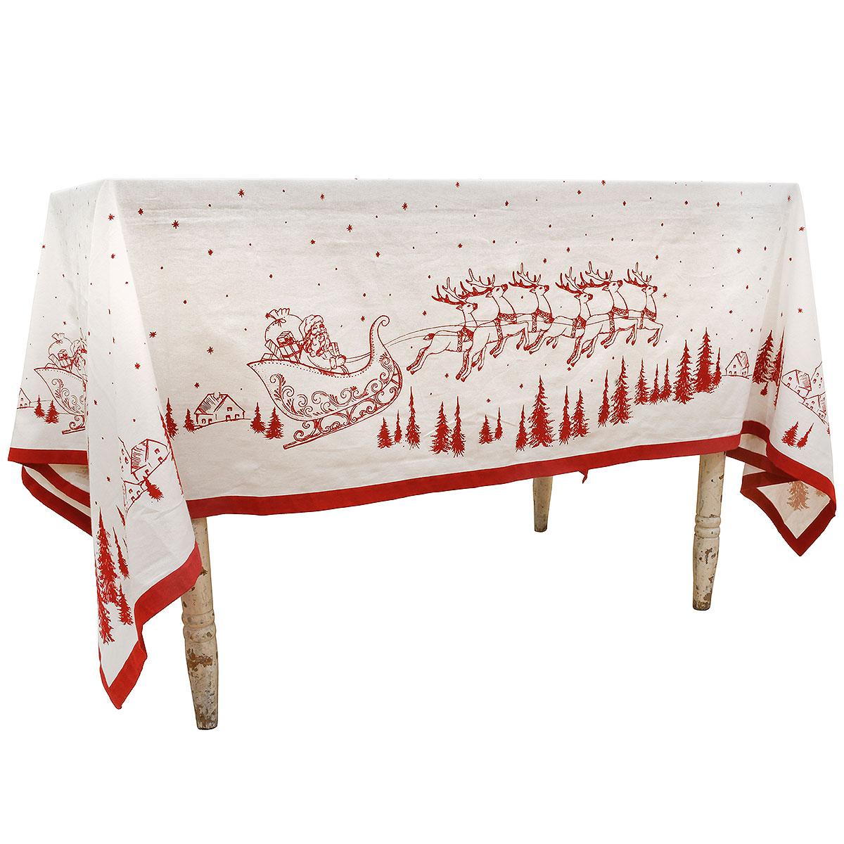 Santa Sleigh Ride Table Cloth