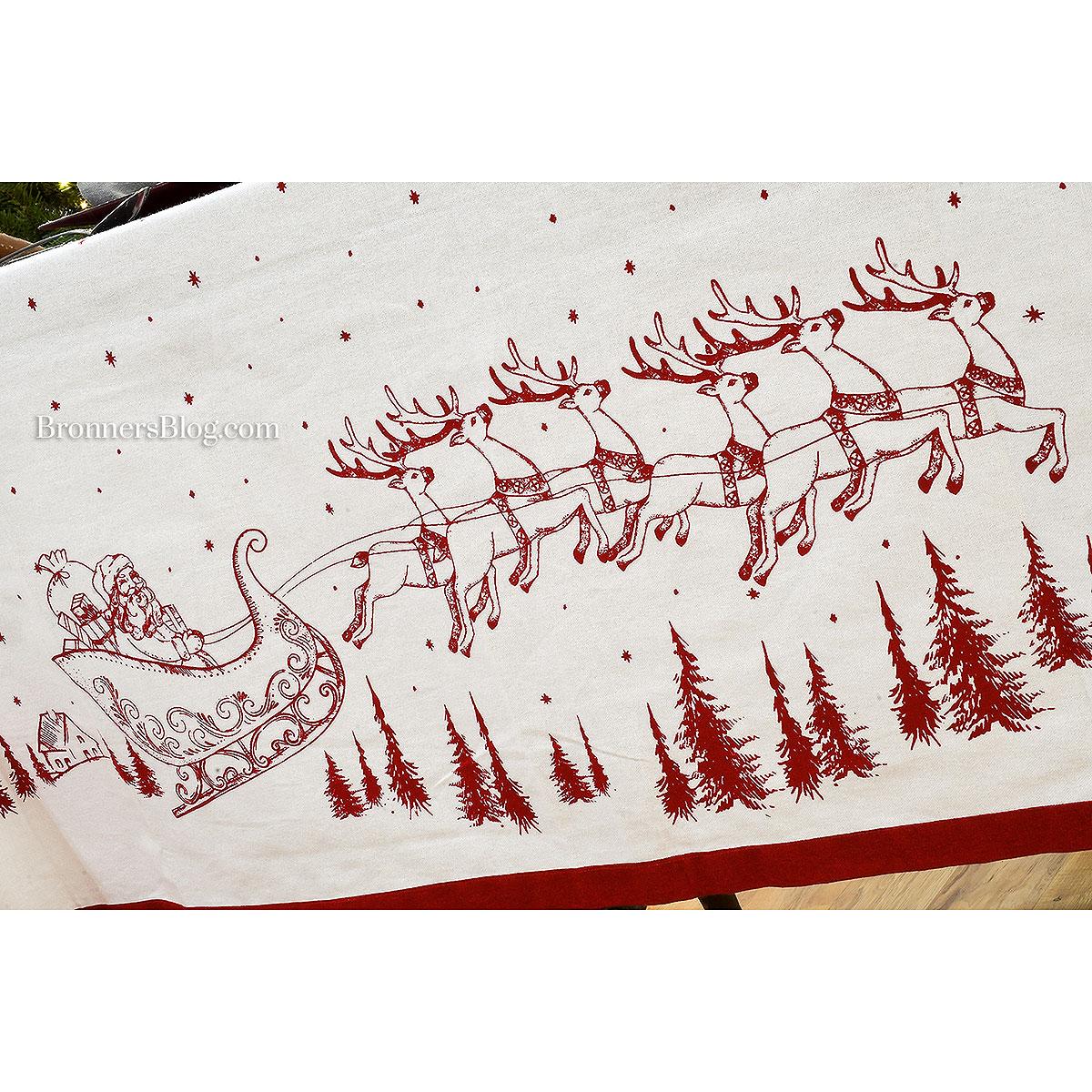 Santa Sleigh Ride Table Cloth