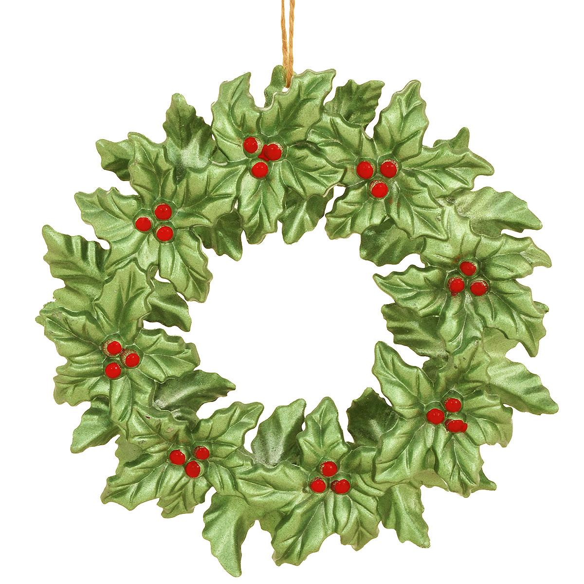 Holly Wreath Ornament And Legend