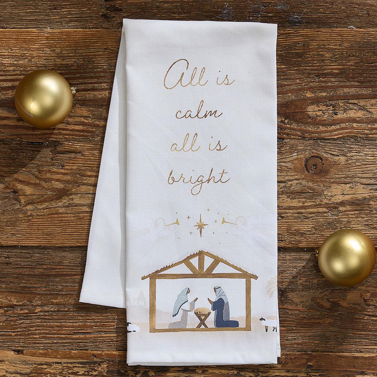 All Is Bright Cotton Dish Towel