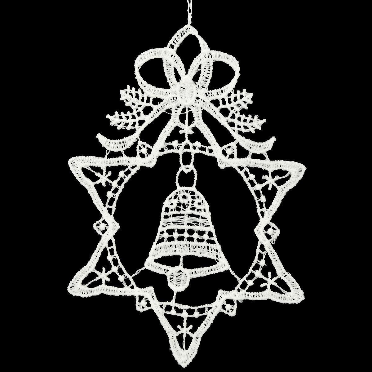 Bell In Star Frame Lace Ornament