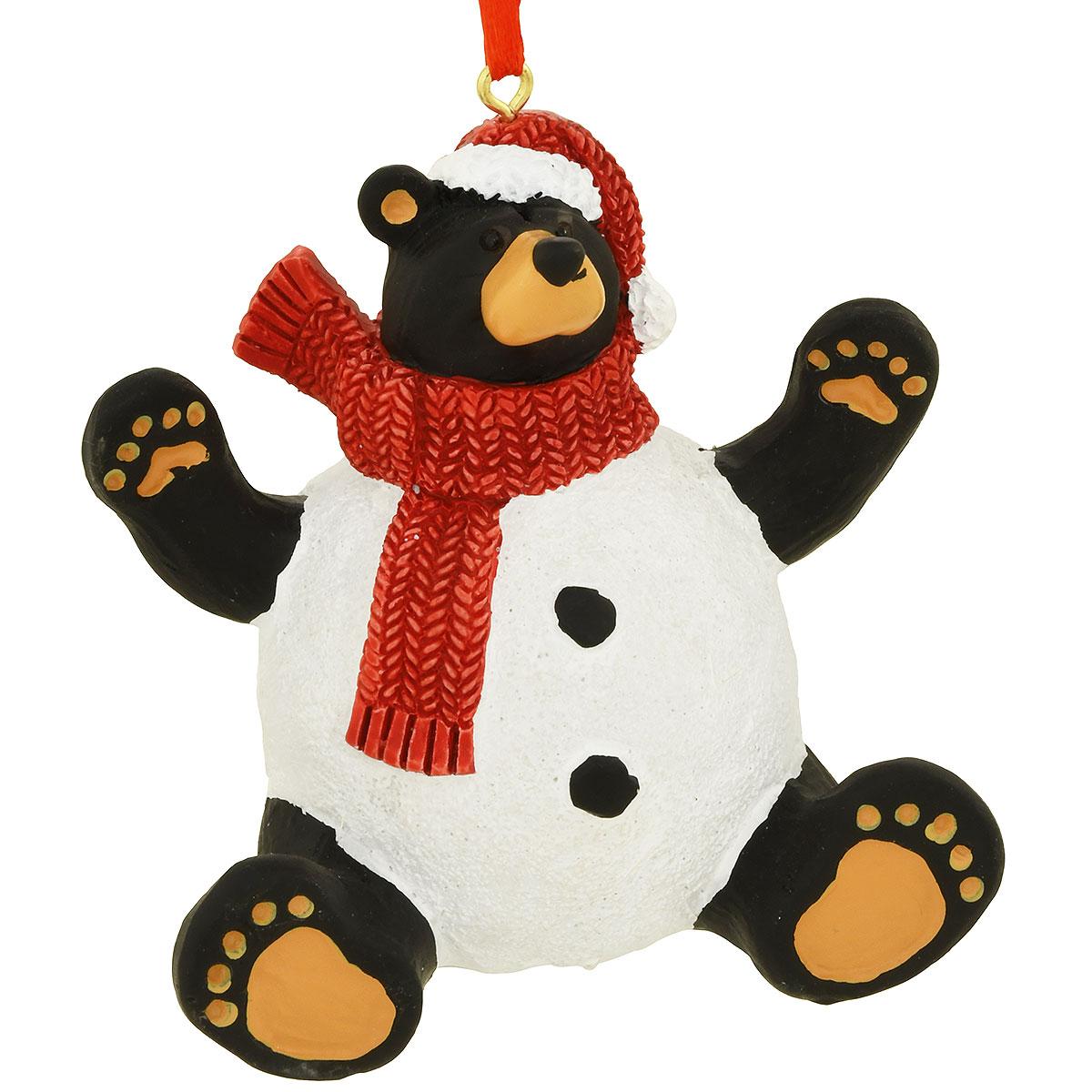 Snowman Bear Ornament