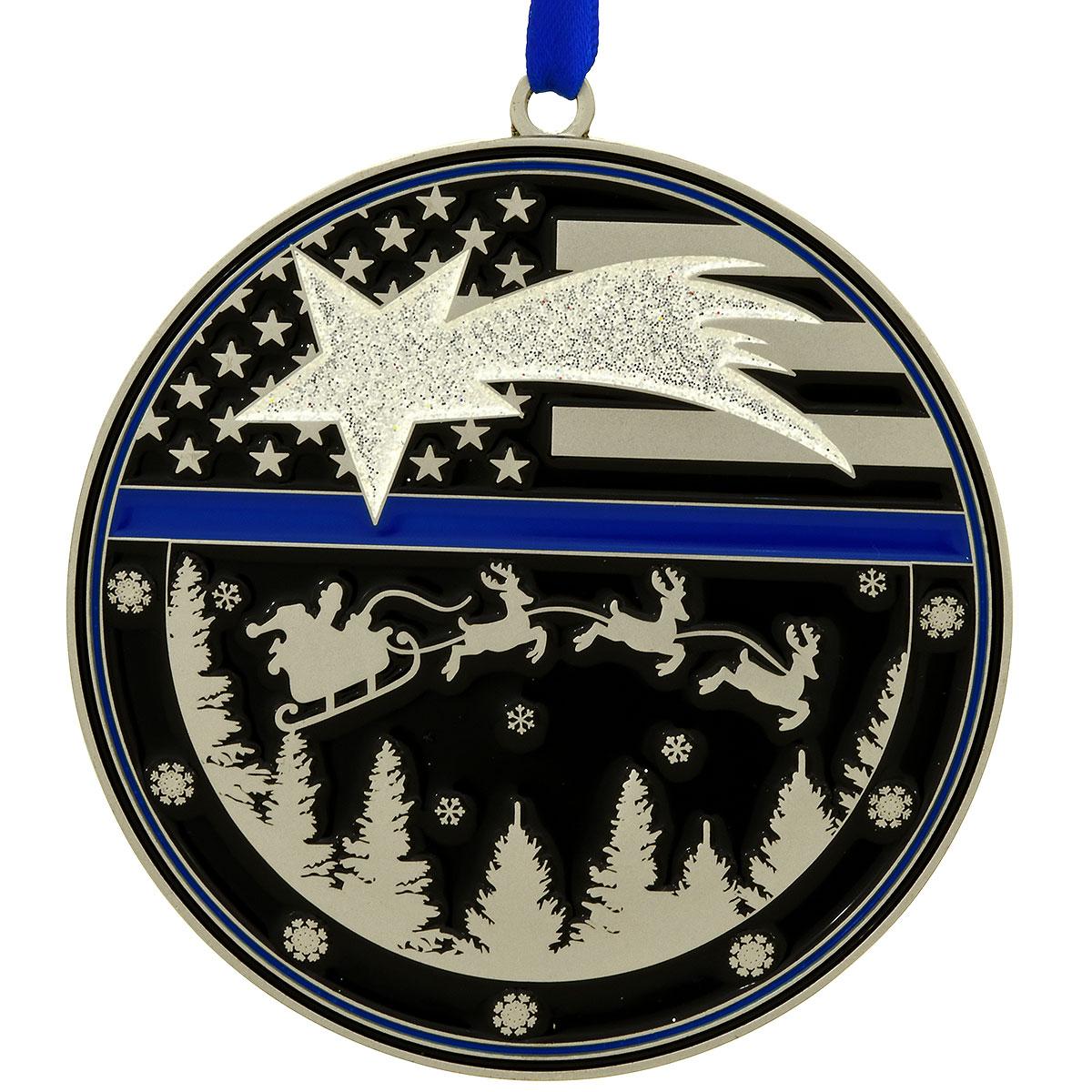 Holiday Thin Blue Line Ornament