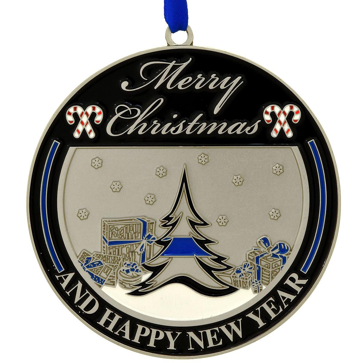 Holiday Thin Blue Line Ornament
