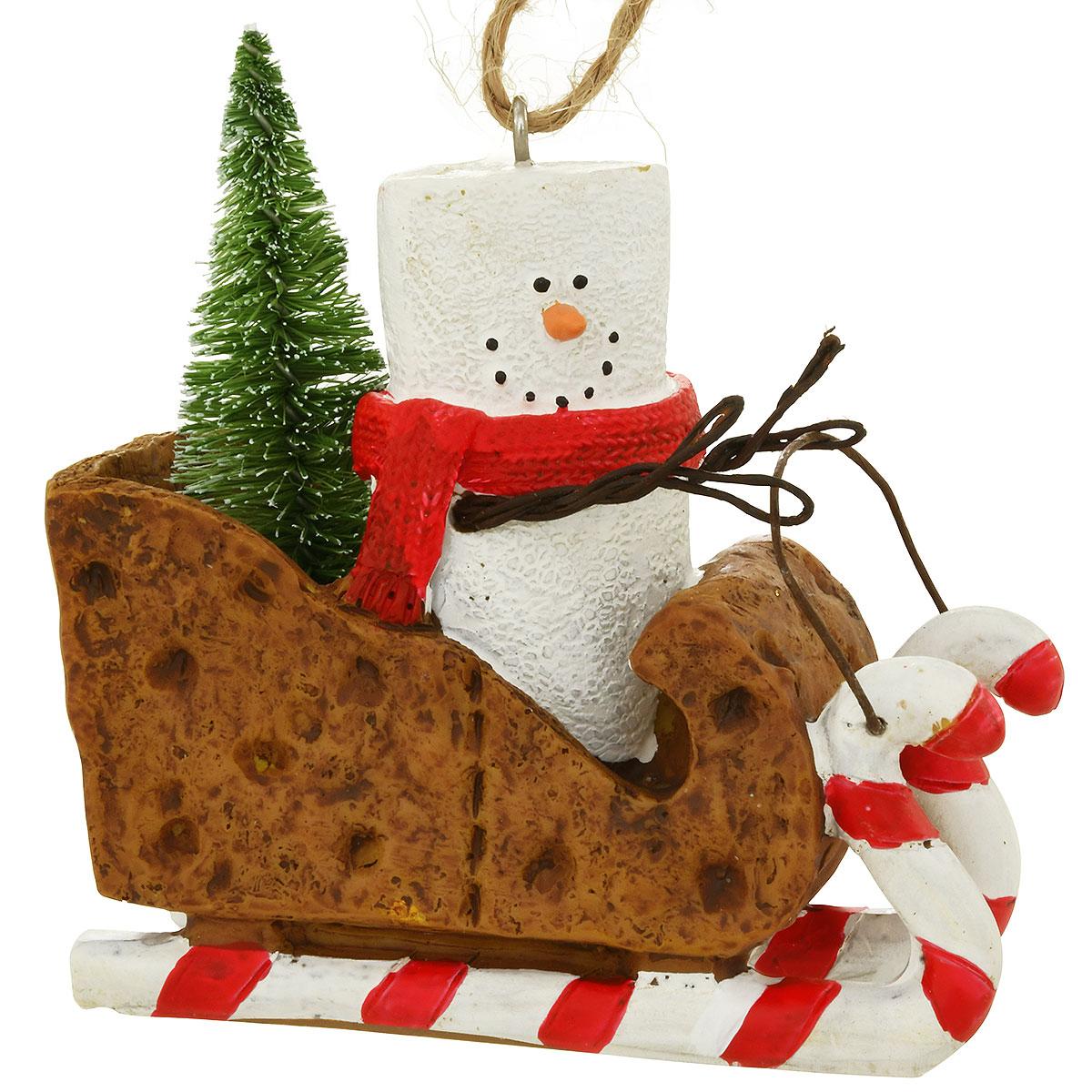 S'mores Graham Cracker Sled Ornament