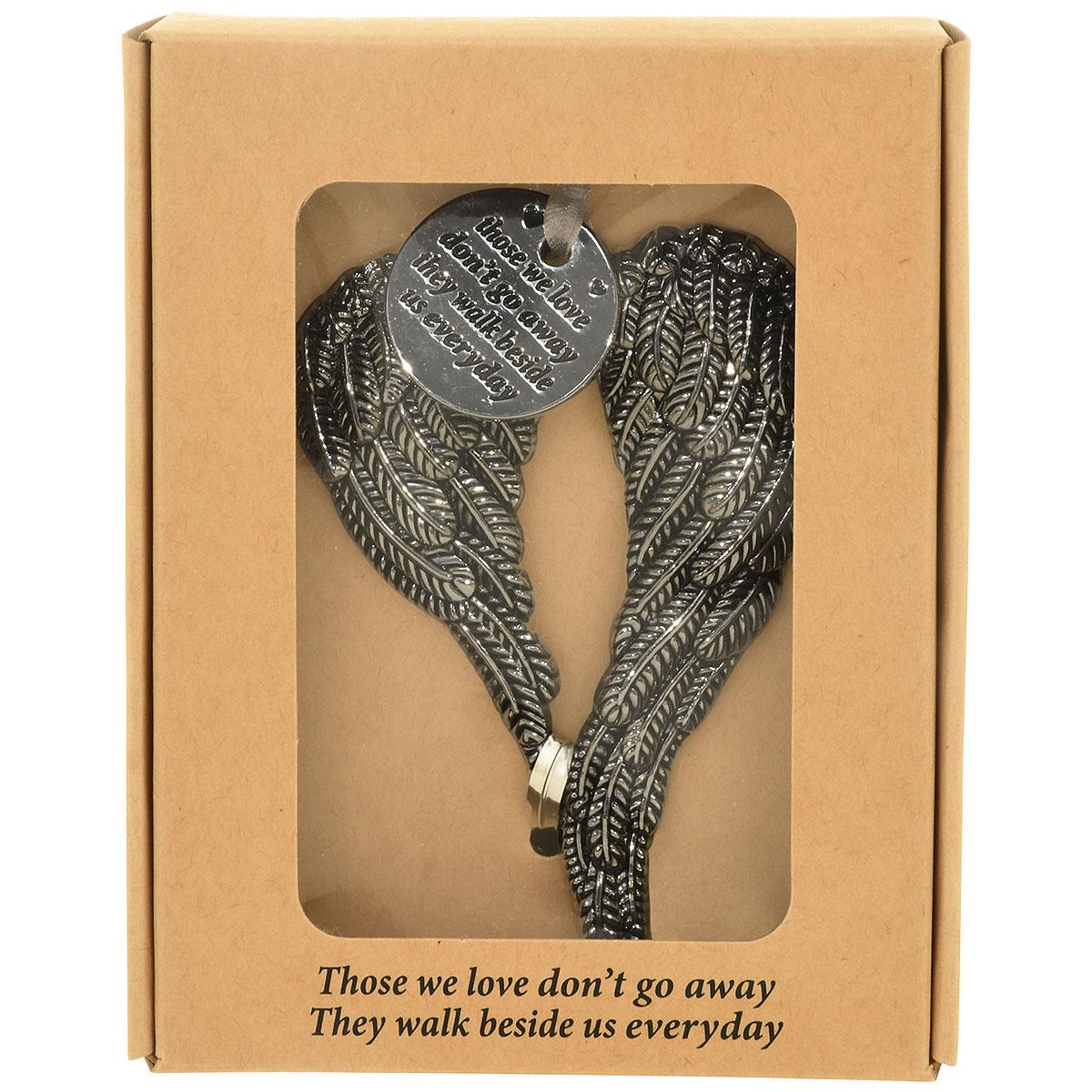 Those We Love Heart Angel Wings Metal Memorial Ornament