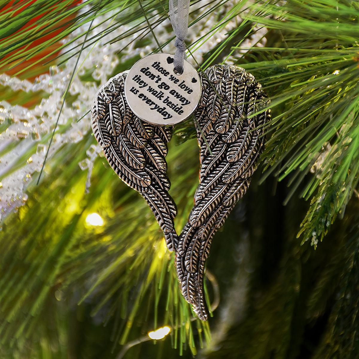 Those We Love Heart Angel Wings Memorial Ornament