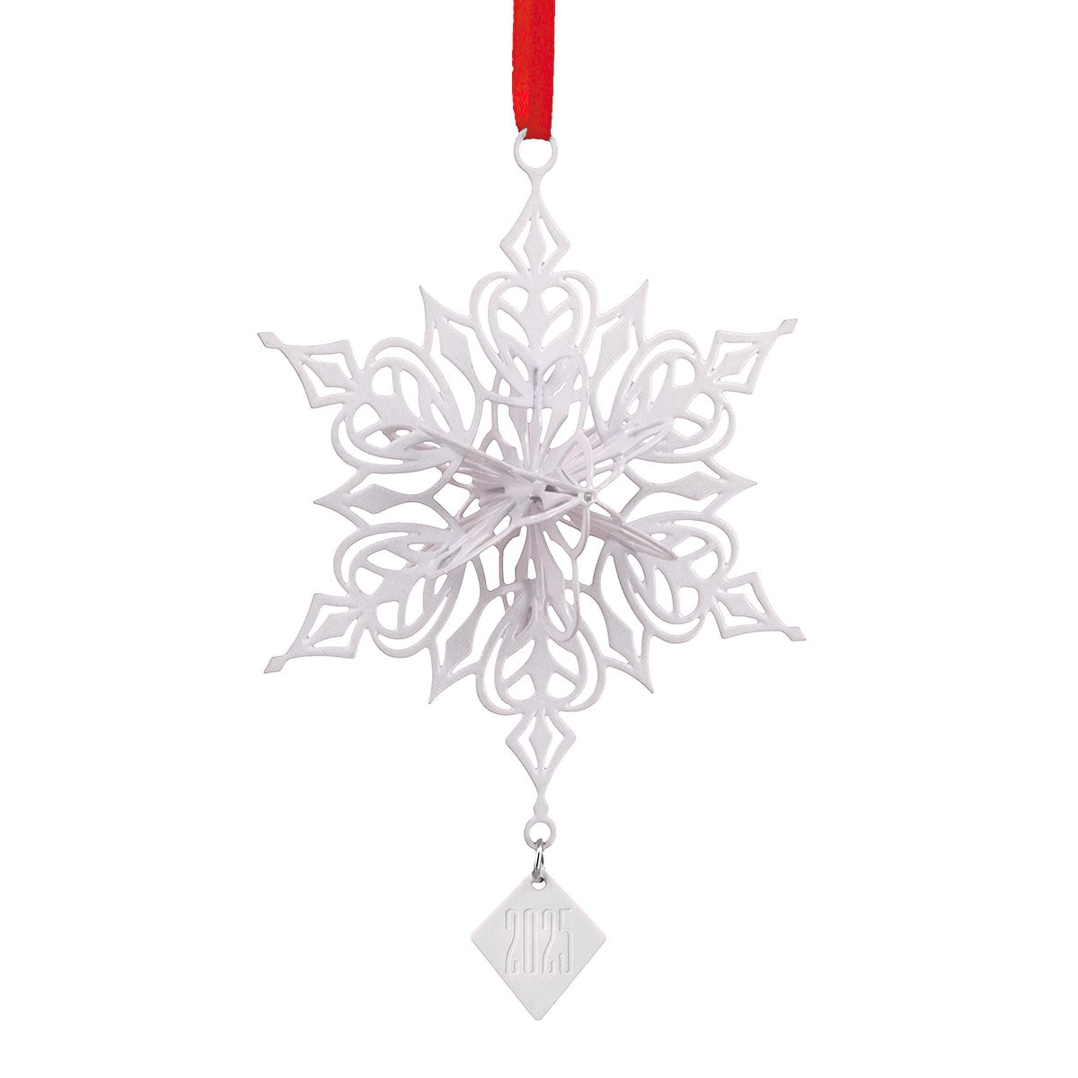 Snowflake Dated 2025 Metal Ornament