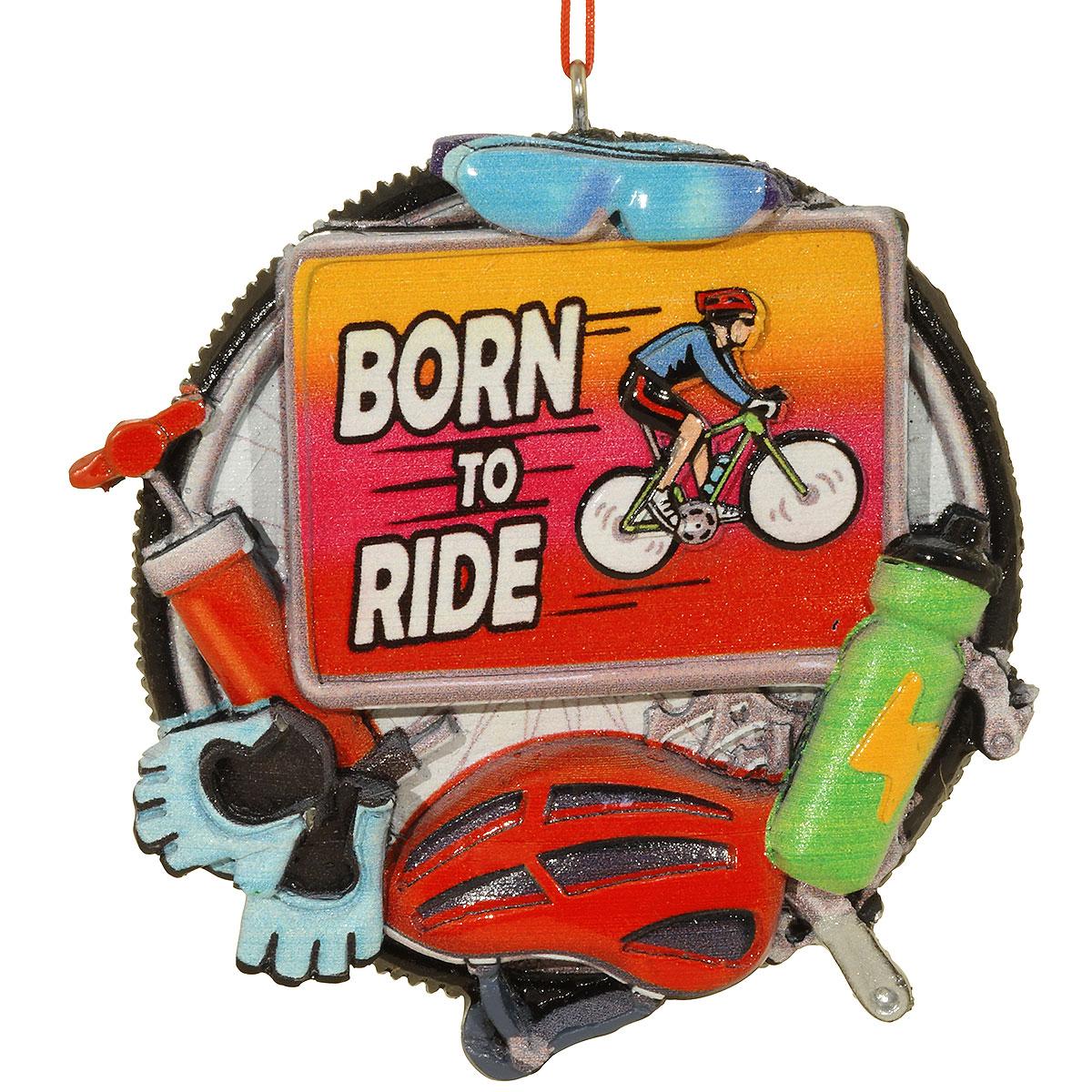 Resin Born To Ride Ornament