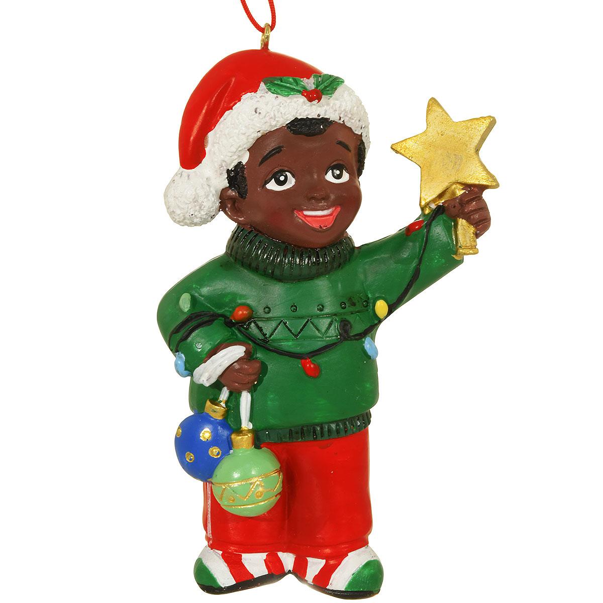 Resin Boy With Star Ornament