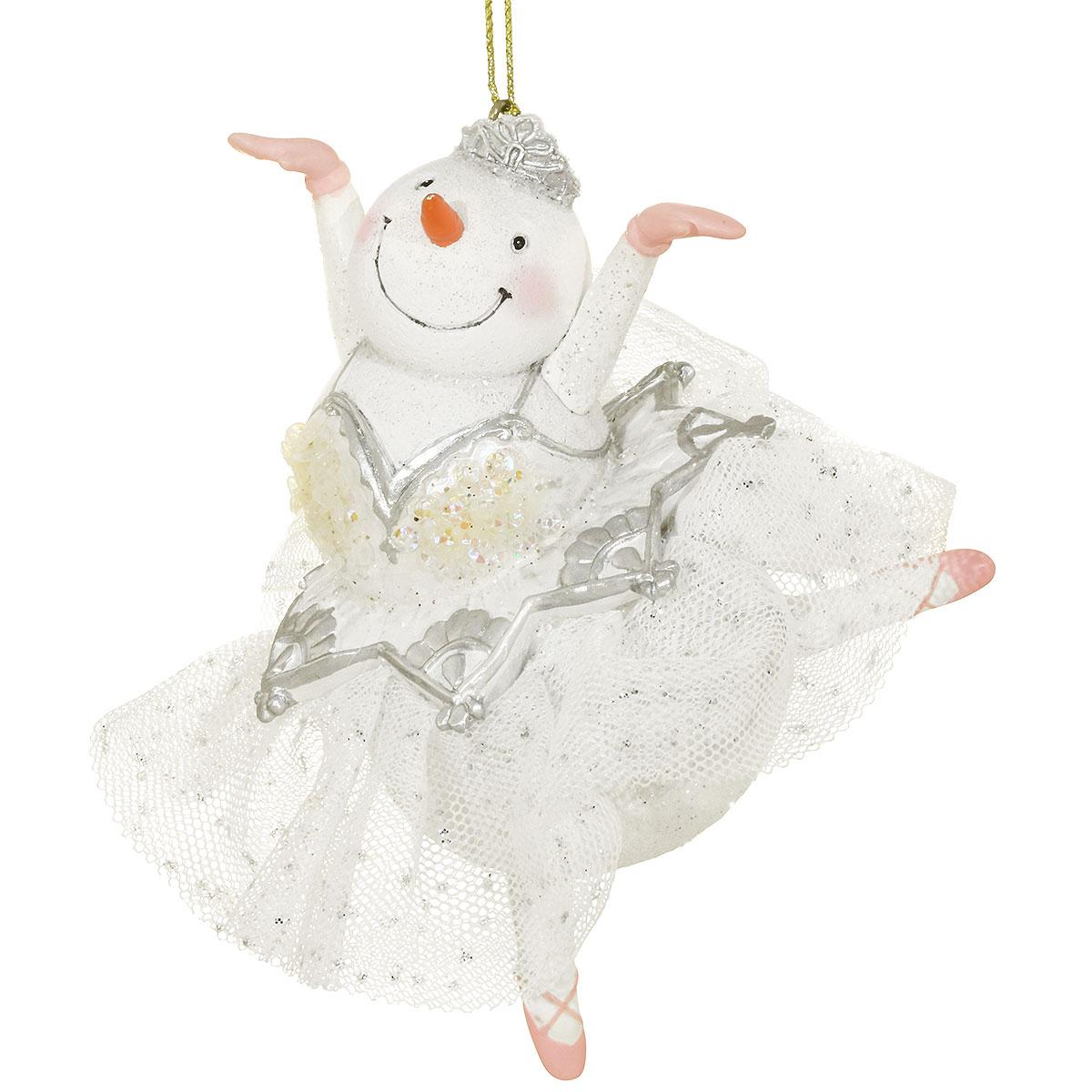Snowgirl Ballerina White Ornament