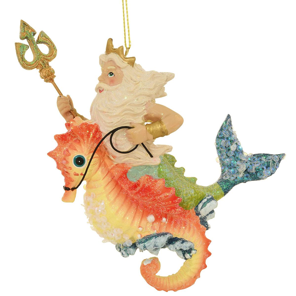 Poseidon Riding Sea Horse Ornament