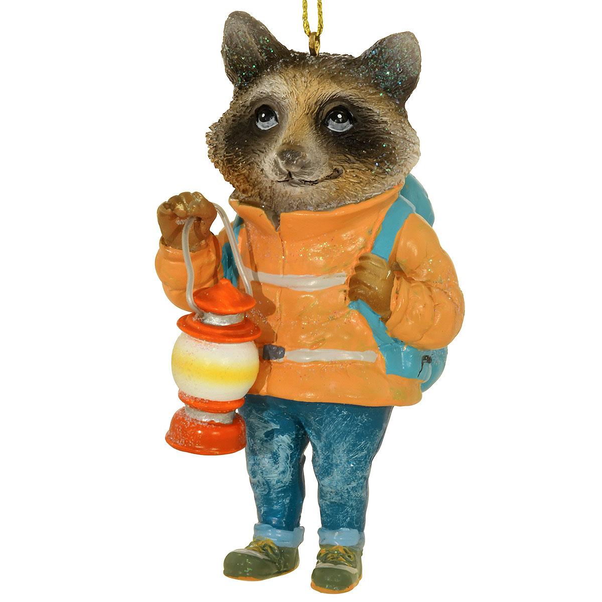 Camping Racoon Ornament