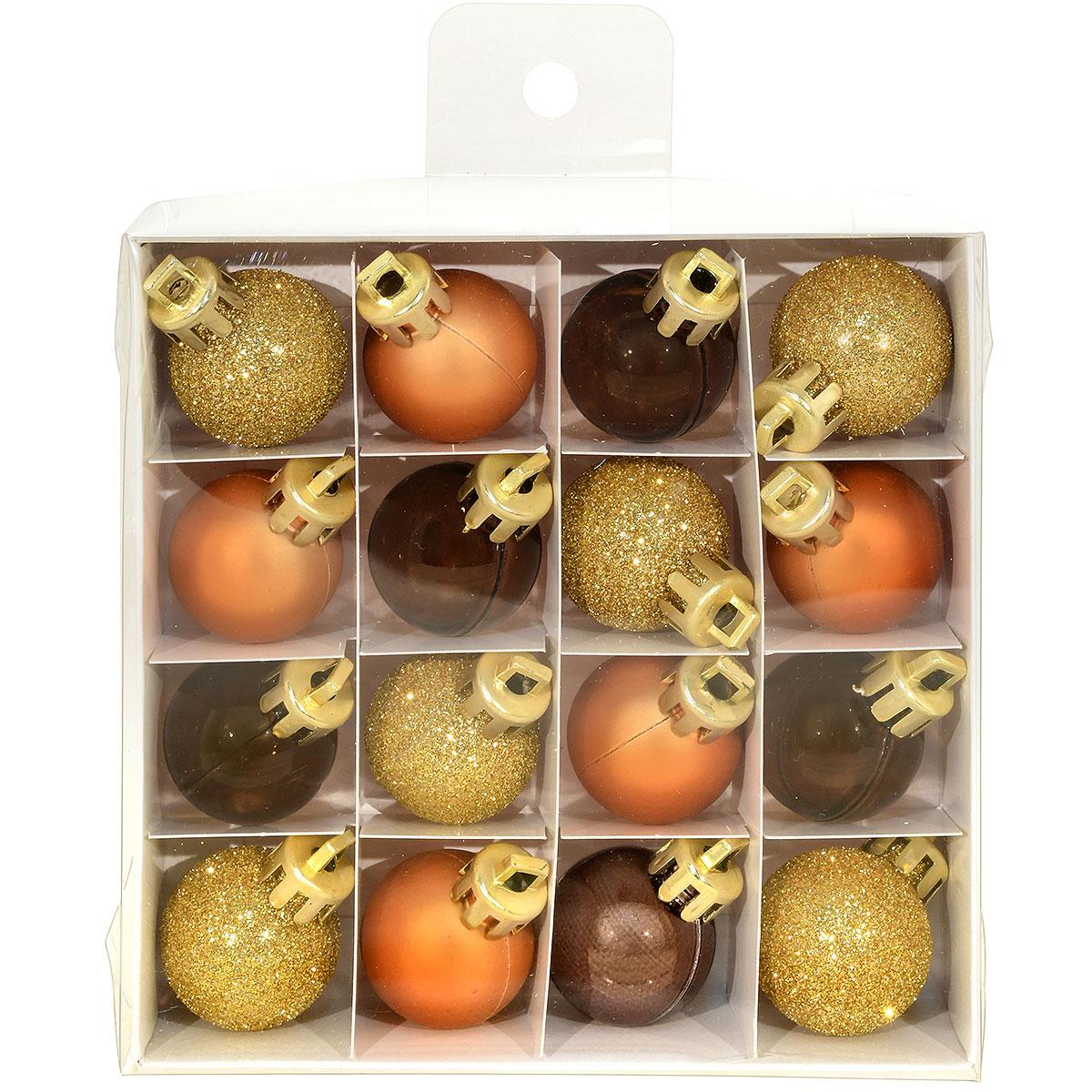 16 Piece Plastic Mini Ornament Set