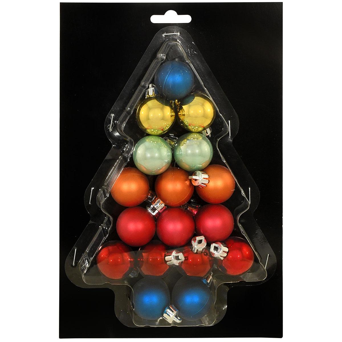 17 Piece Ball Mini Ornament Set
