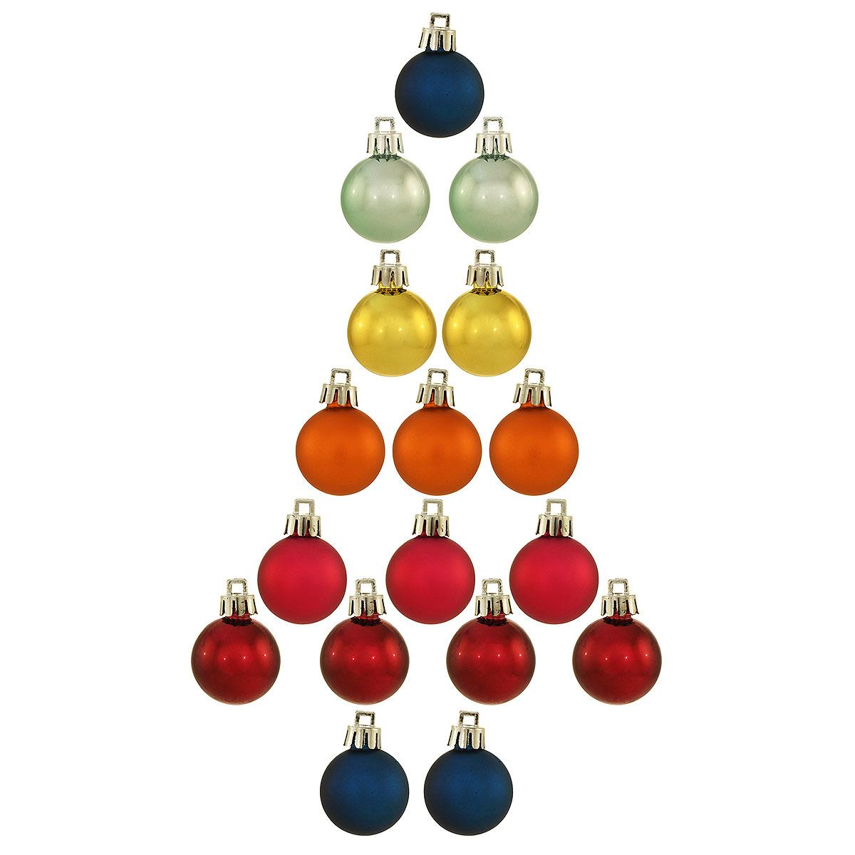17 Piece Ball Mini Ornament Set