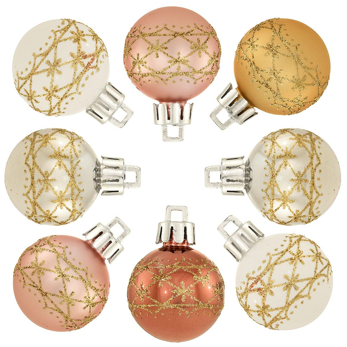 8 Piece Plastic Mini Ornament Set