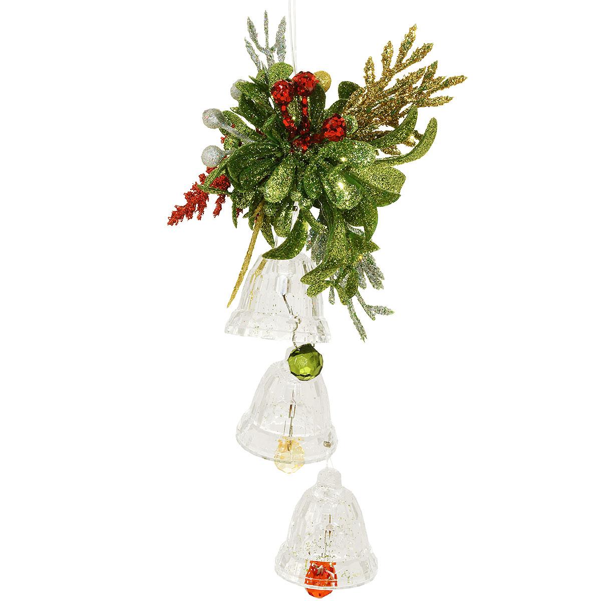 6 Inch Triple Mistletoe Bells