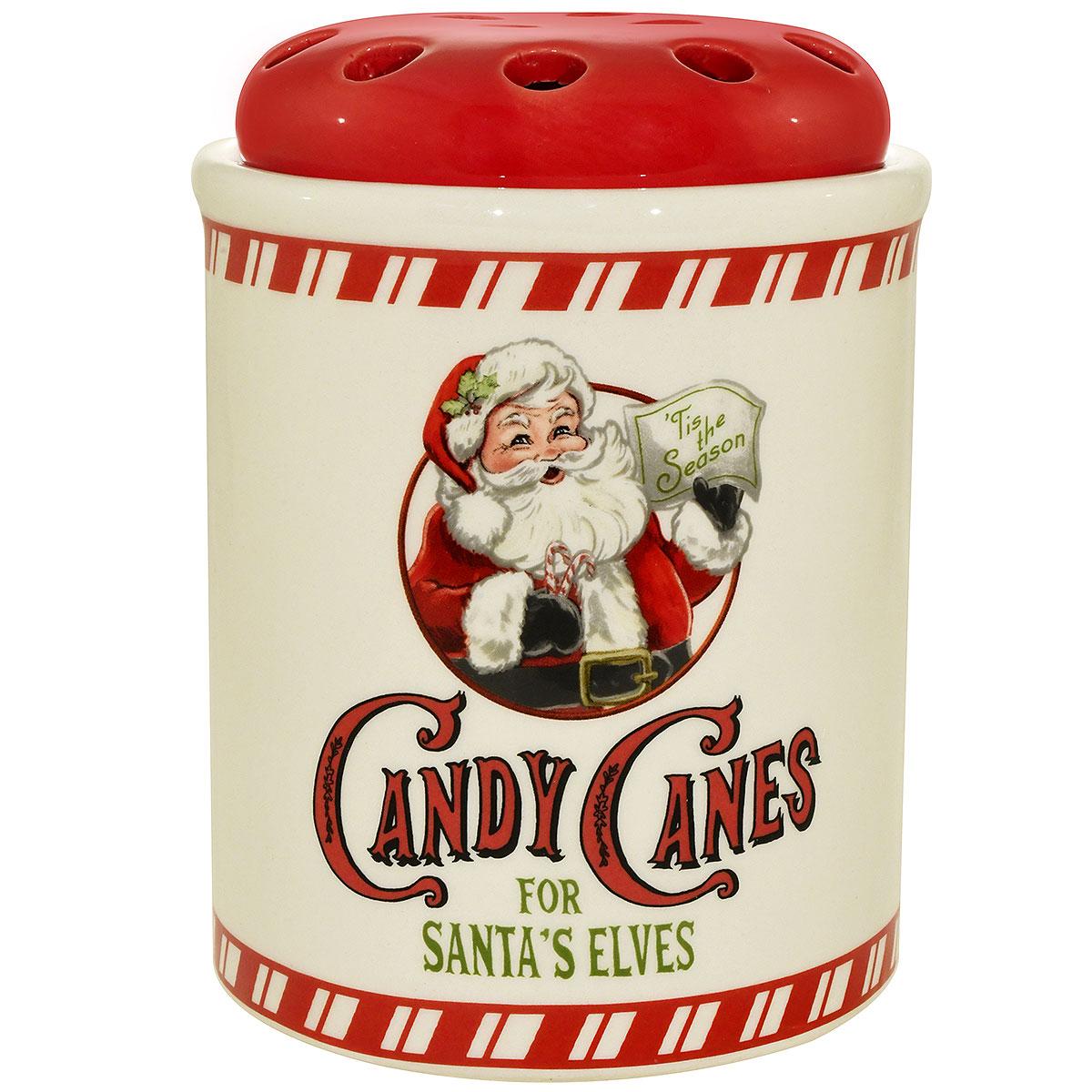 Candy Cane Holder Dish With Cover