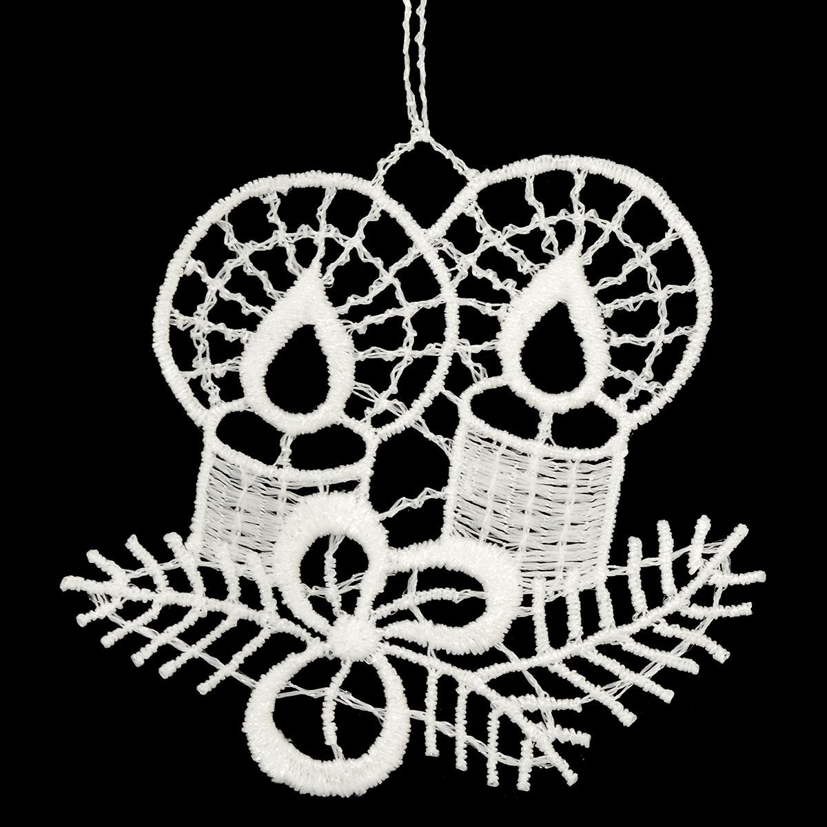 Candles Lace Ornament