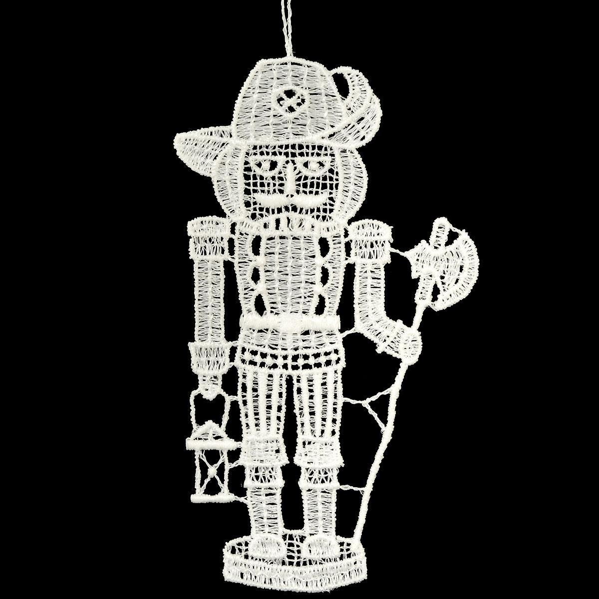 Nutcracker With Axe Lace Ornament