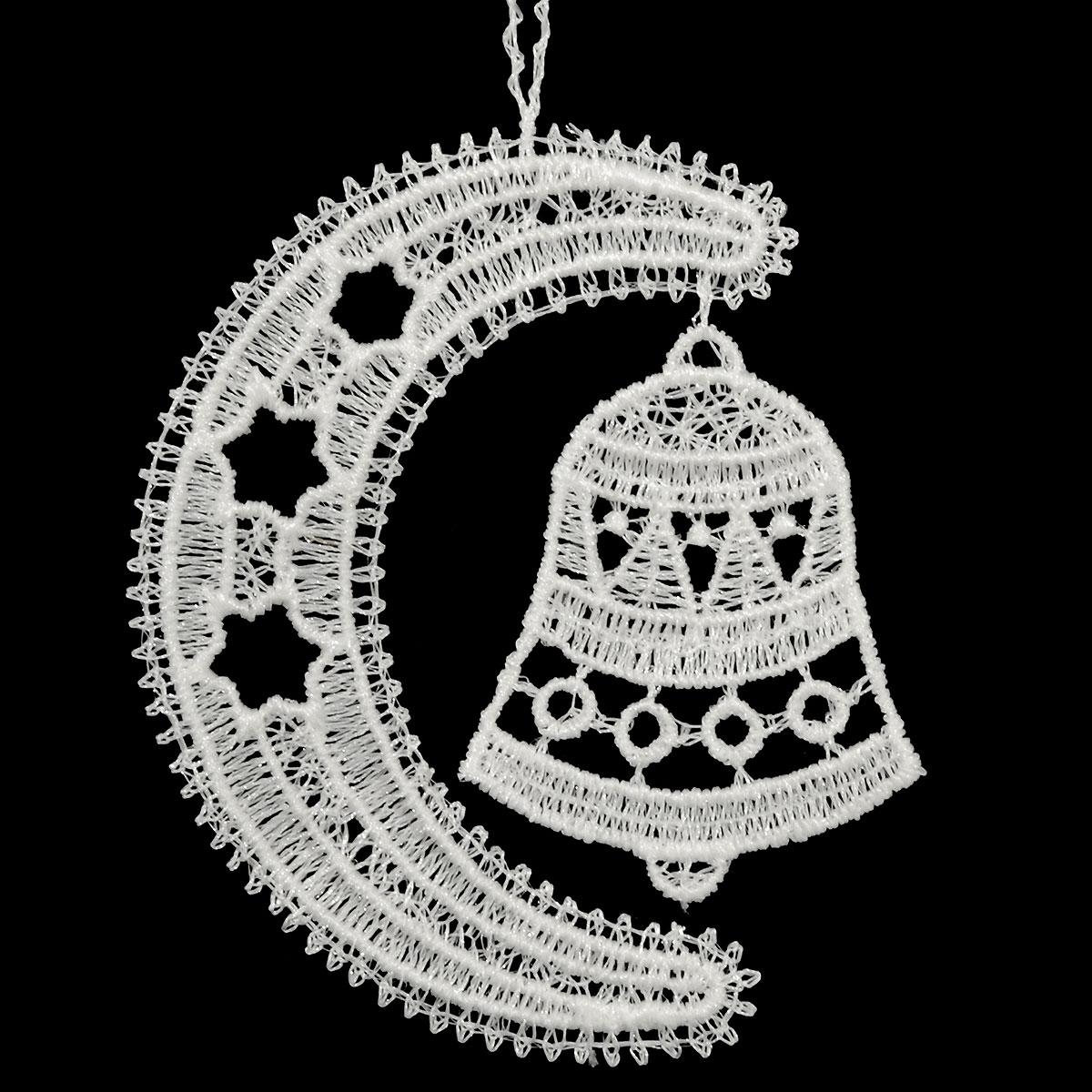 Moon With Bell Lace Ornament