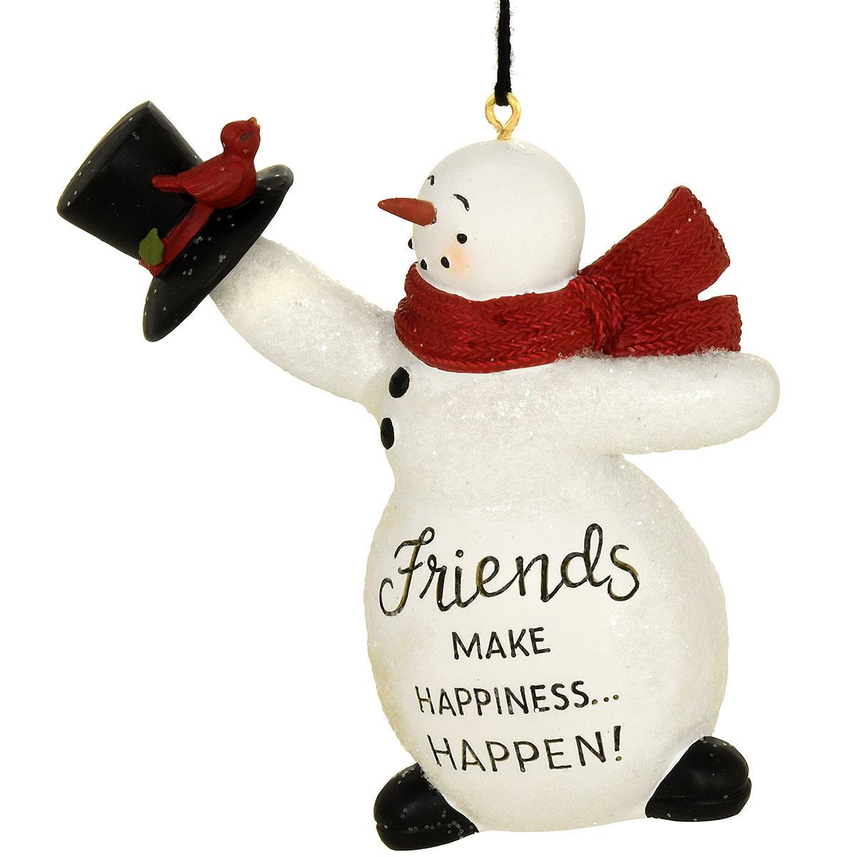 Friends Make Happiness Snowman