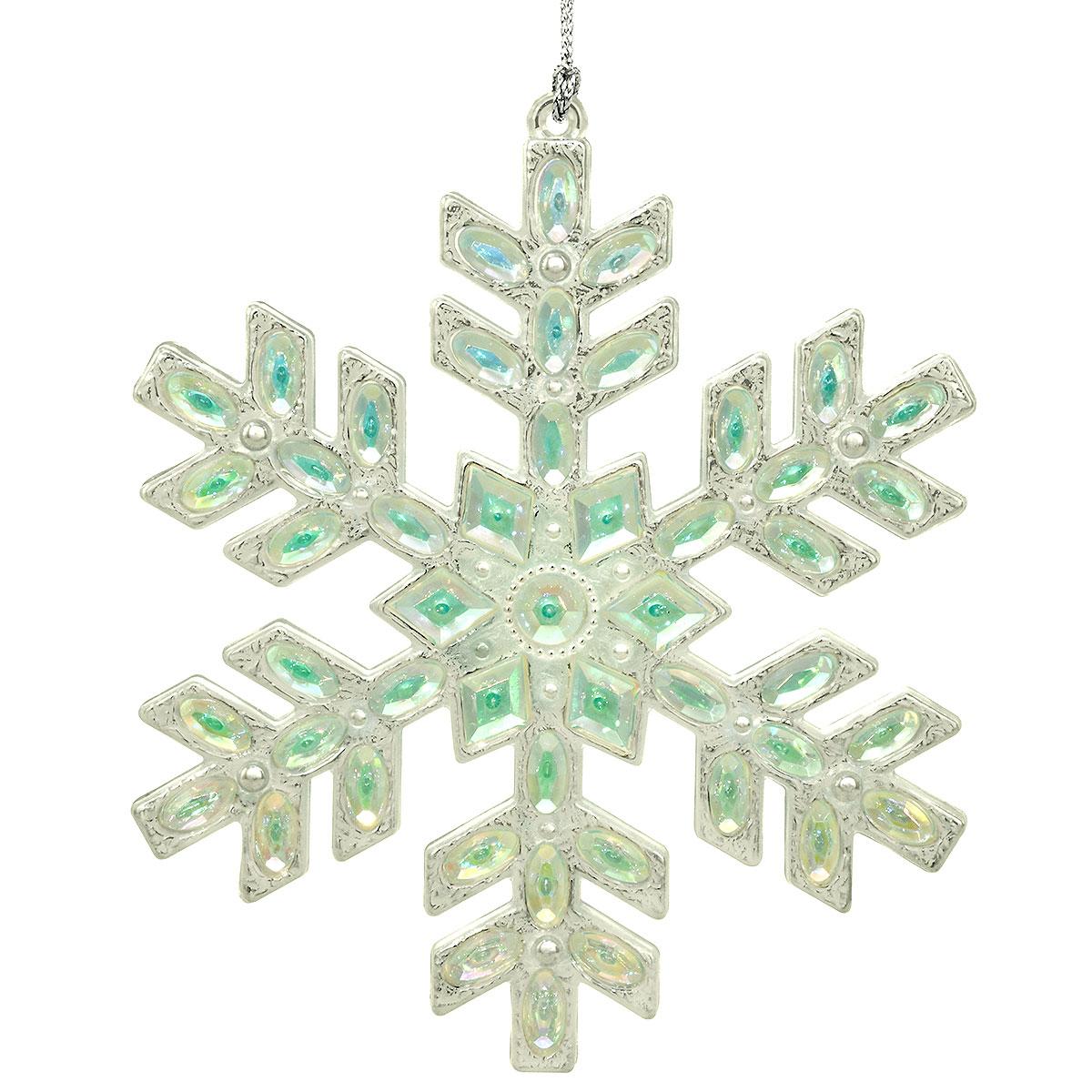 Icy Blue Snowflake Acrylic Ornament