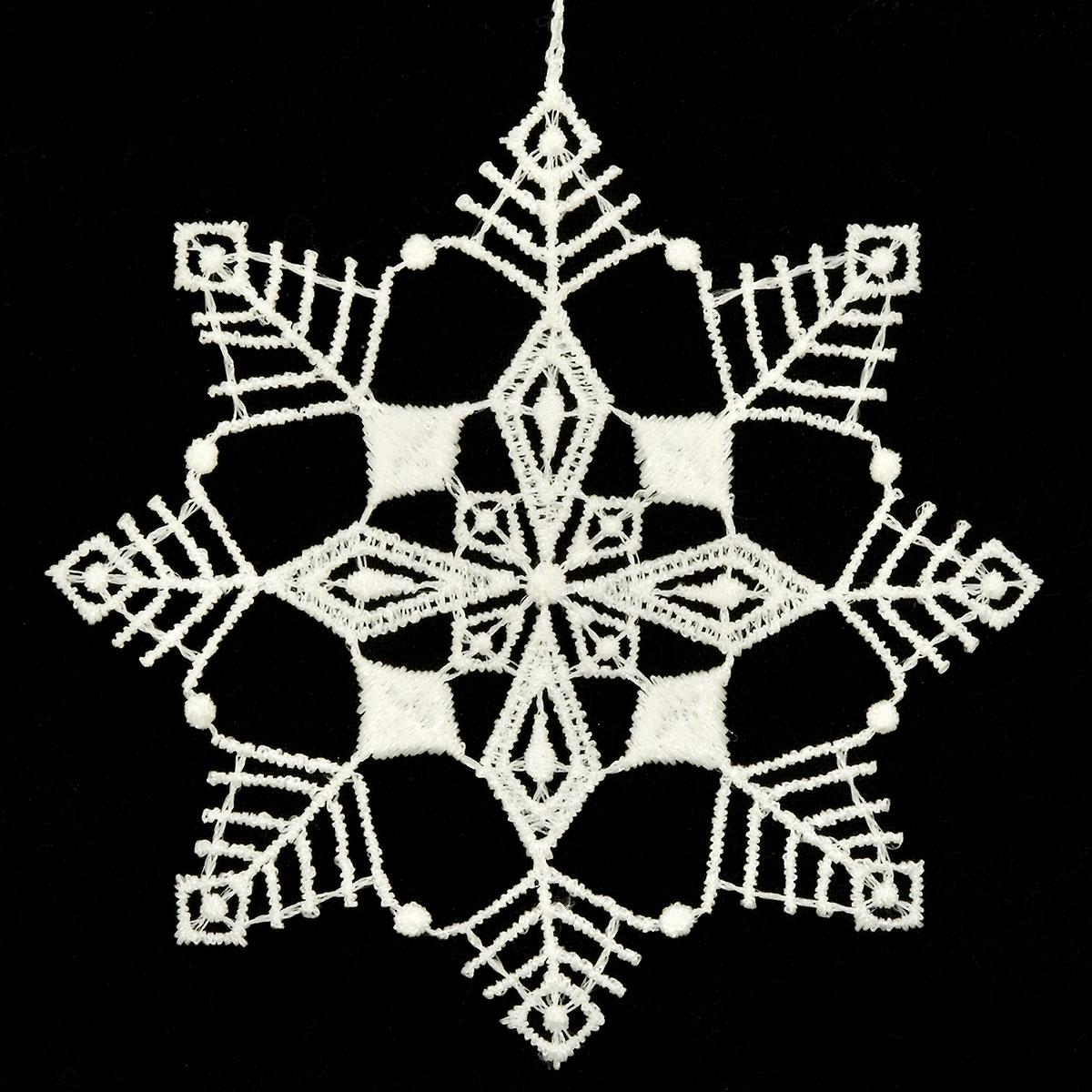 Snow Star #1 Lace Ornament