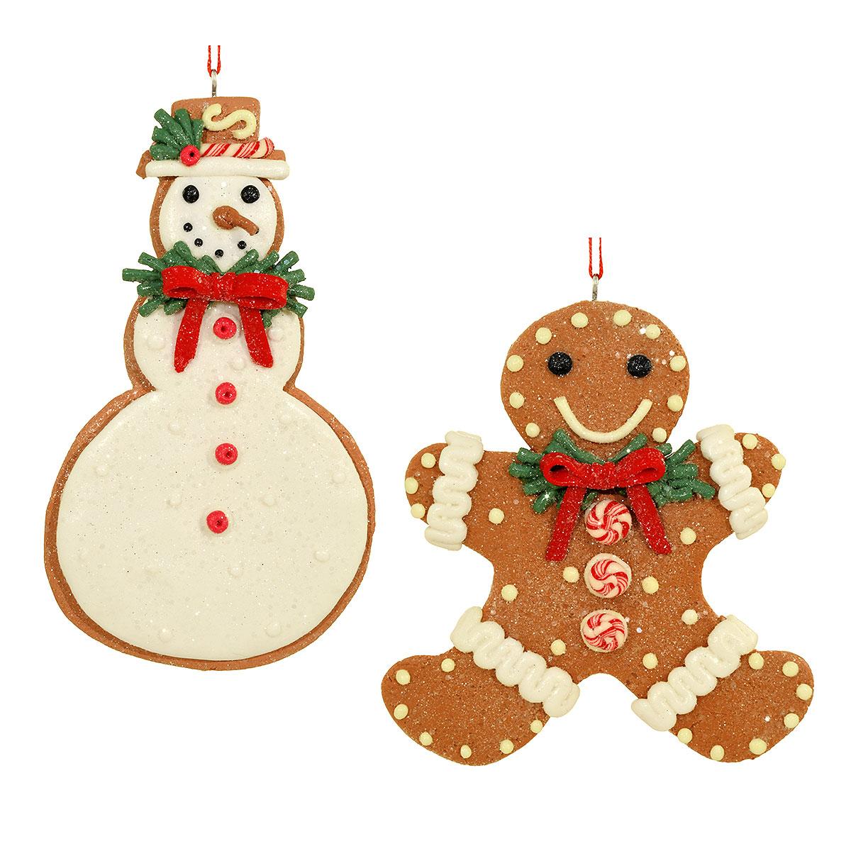 Gingerbread Man And Snowman Cookie
