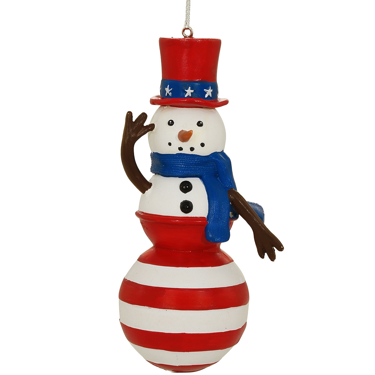 Patriotic Snowman Ornament