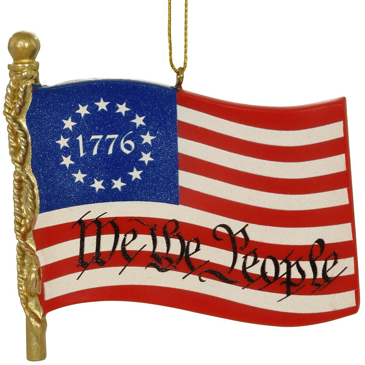 American Flag 1776 Ornament