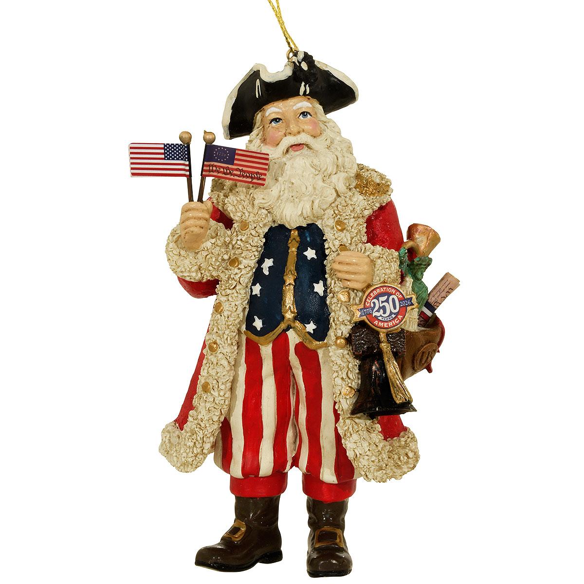 Santa 250th Anniversary Ornament