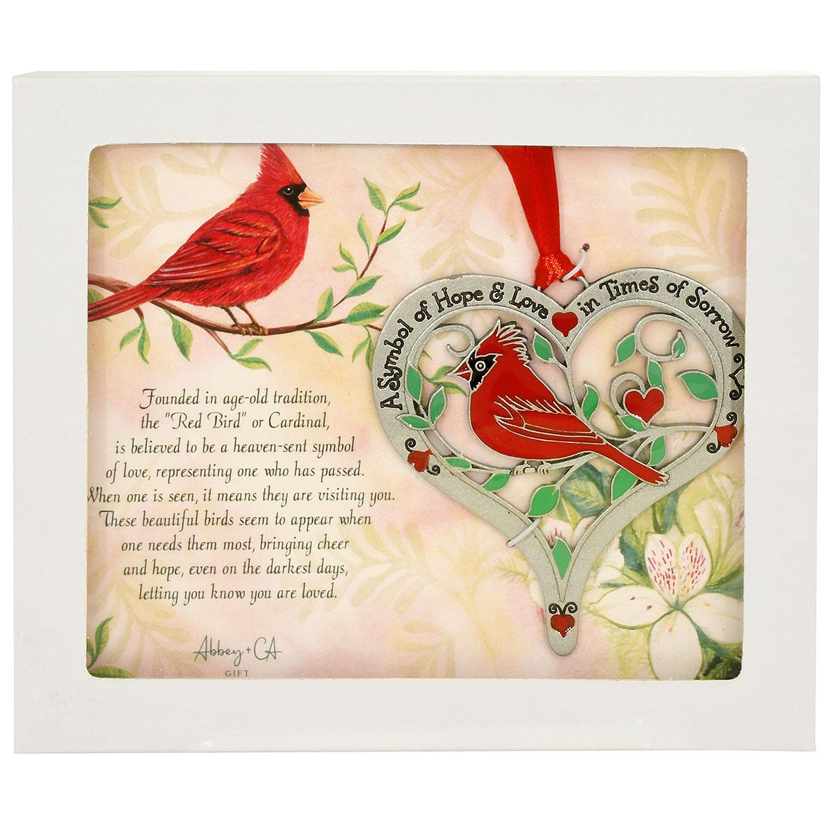 Love/Hope Cardinal Metal Ornament
