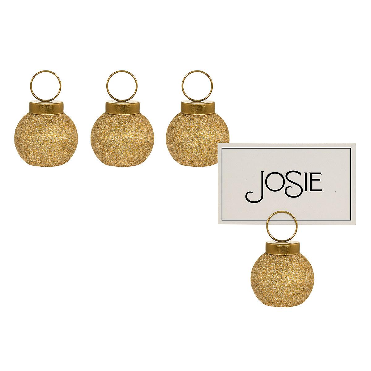 Set Of 4 Ornament Card/Photo Holder