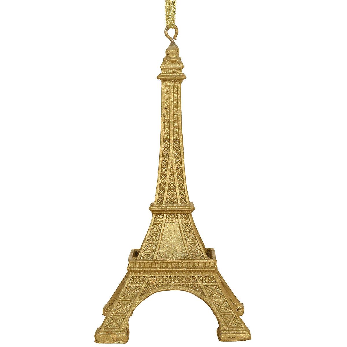Eiffel Tower Gold Resin Ornament
