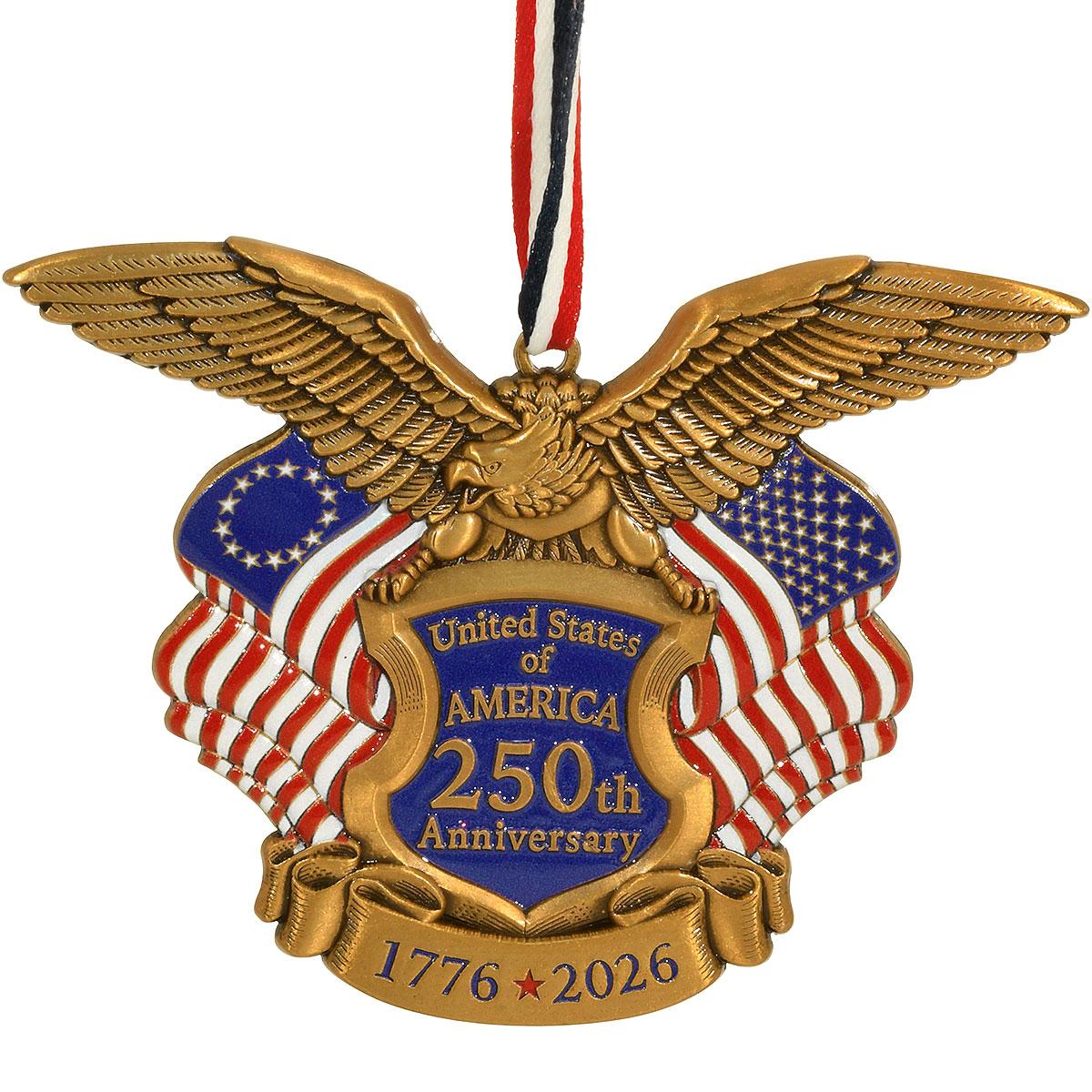America 250th Metal Ornament