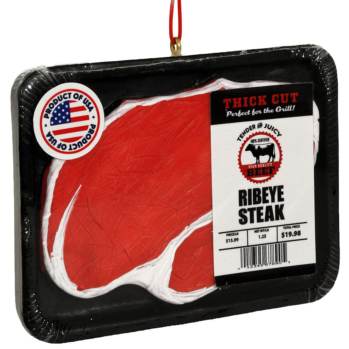 Packaged Ribeye Steak Ornament