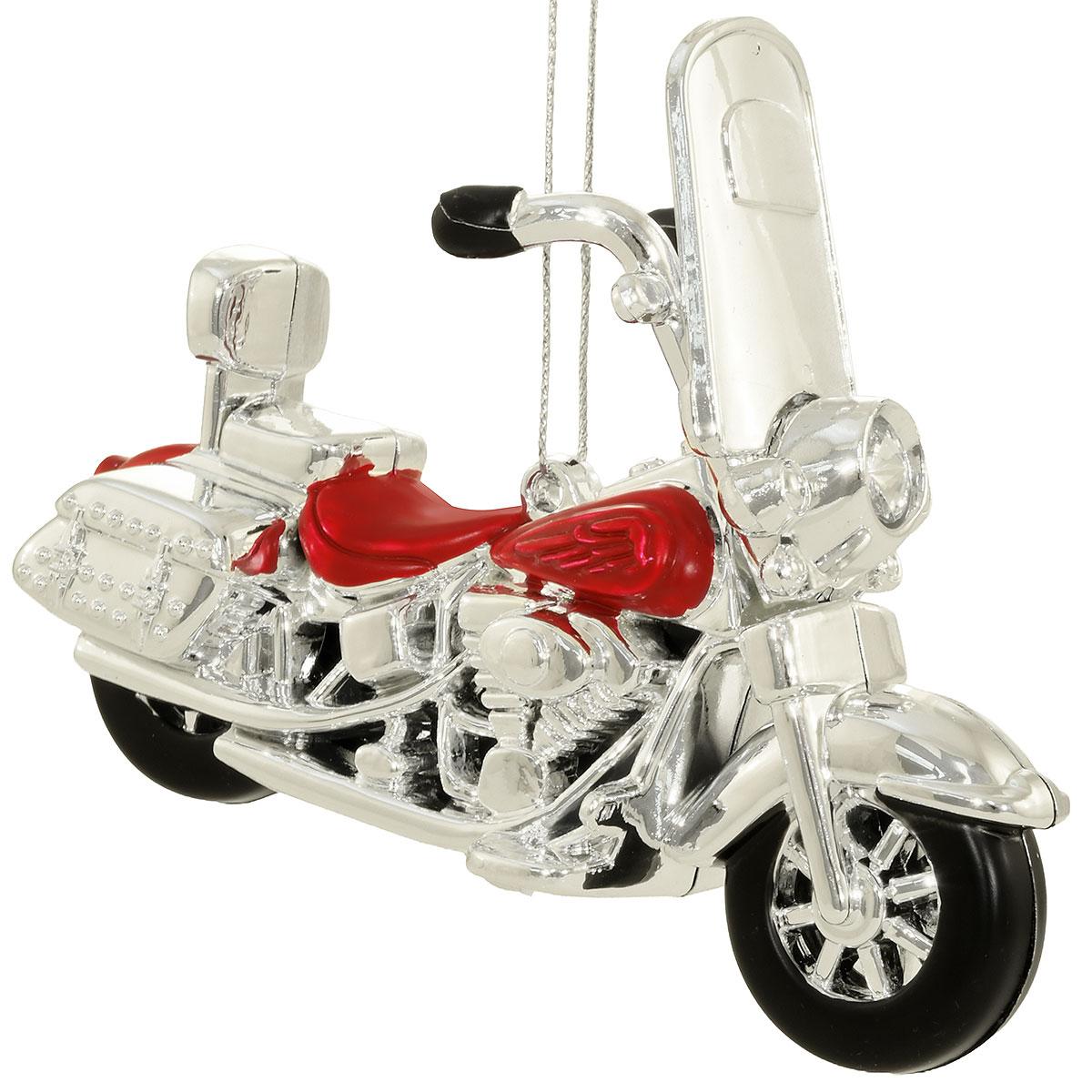 Red/Chrome Motorcycle Ornament