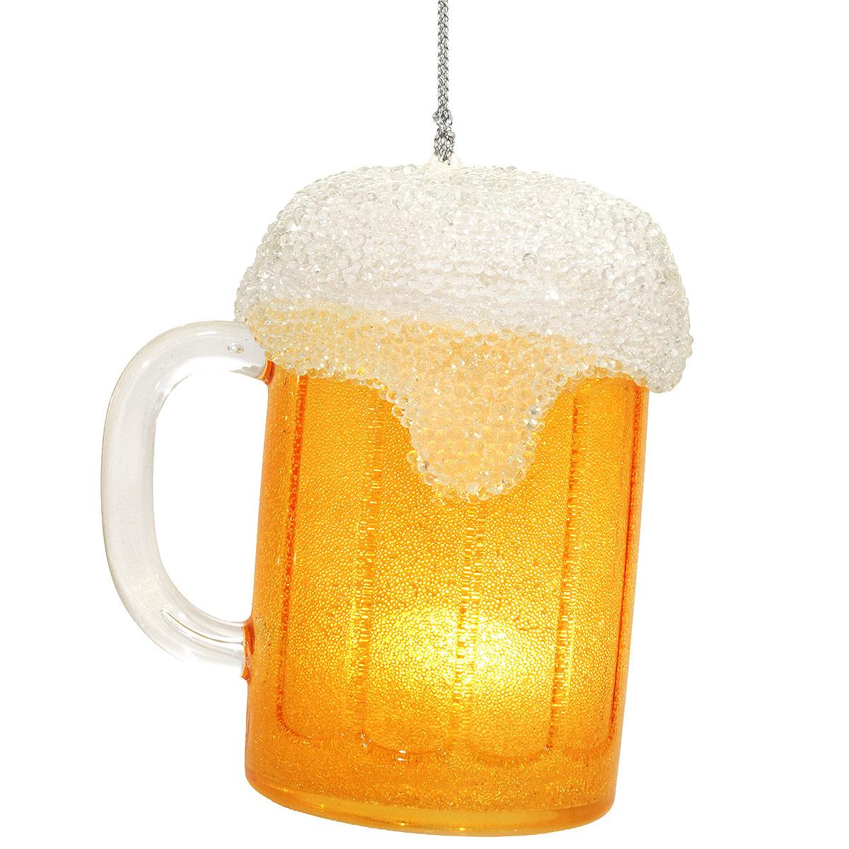 Plastic Lighted Beer Ornament