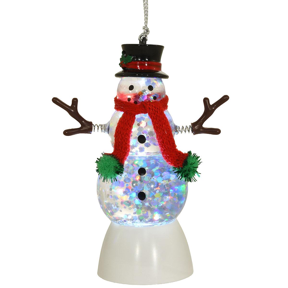 Snowman Shimmer Lighted Orn
