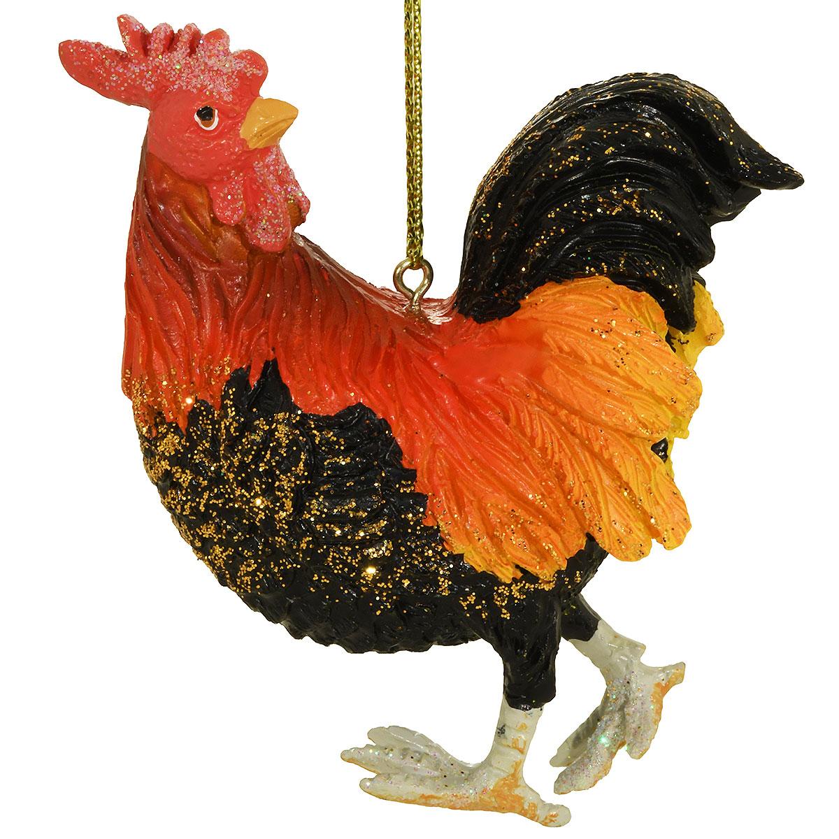 Rooster Poly Resin Ornament And Legend