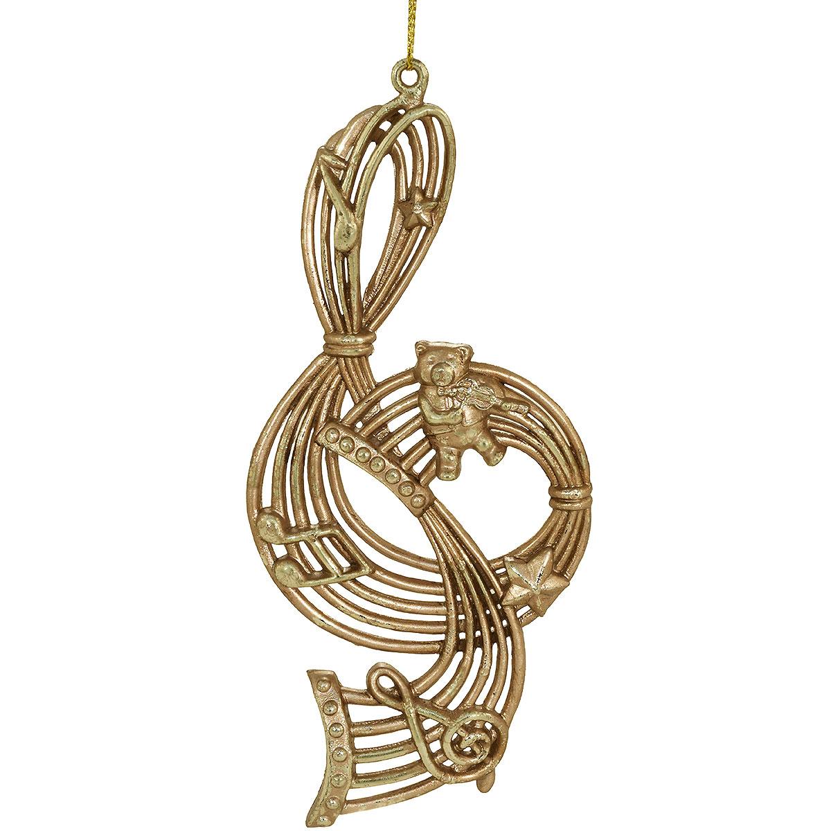 Treble Clef Plastic Ornament