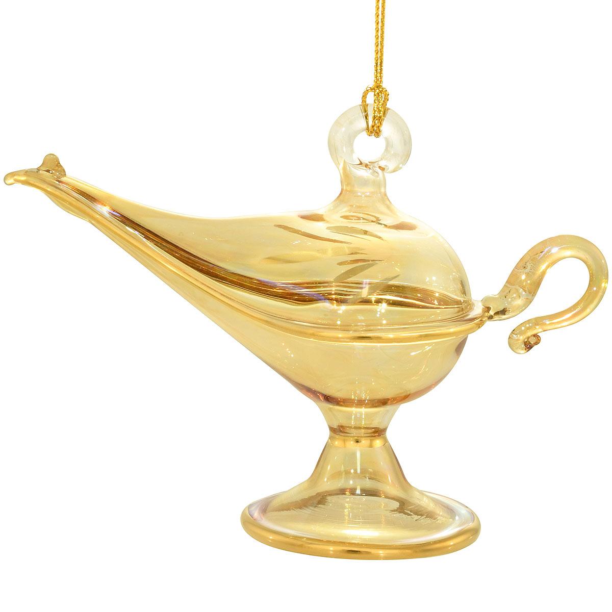 Egyptian Museum Glass Golden Genie