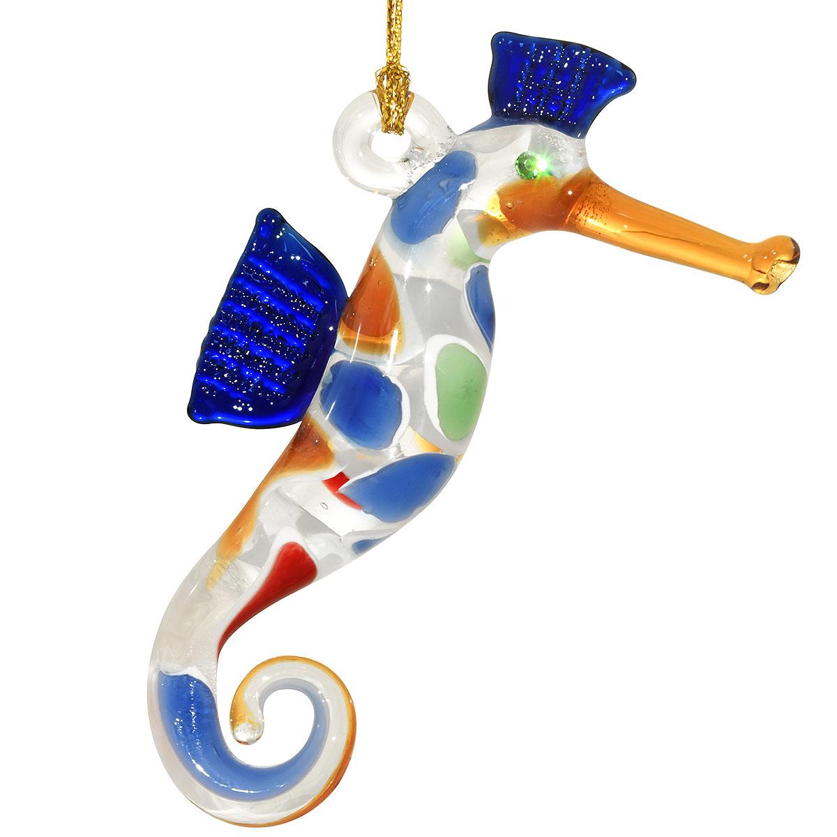 Egyptian Museum Glass Seahorse Orn