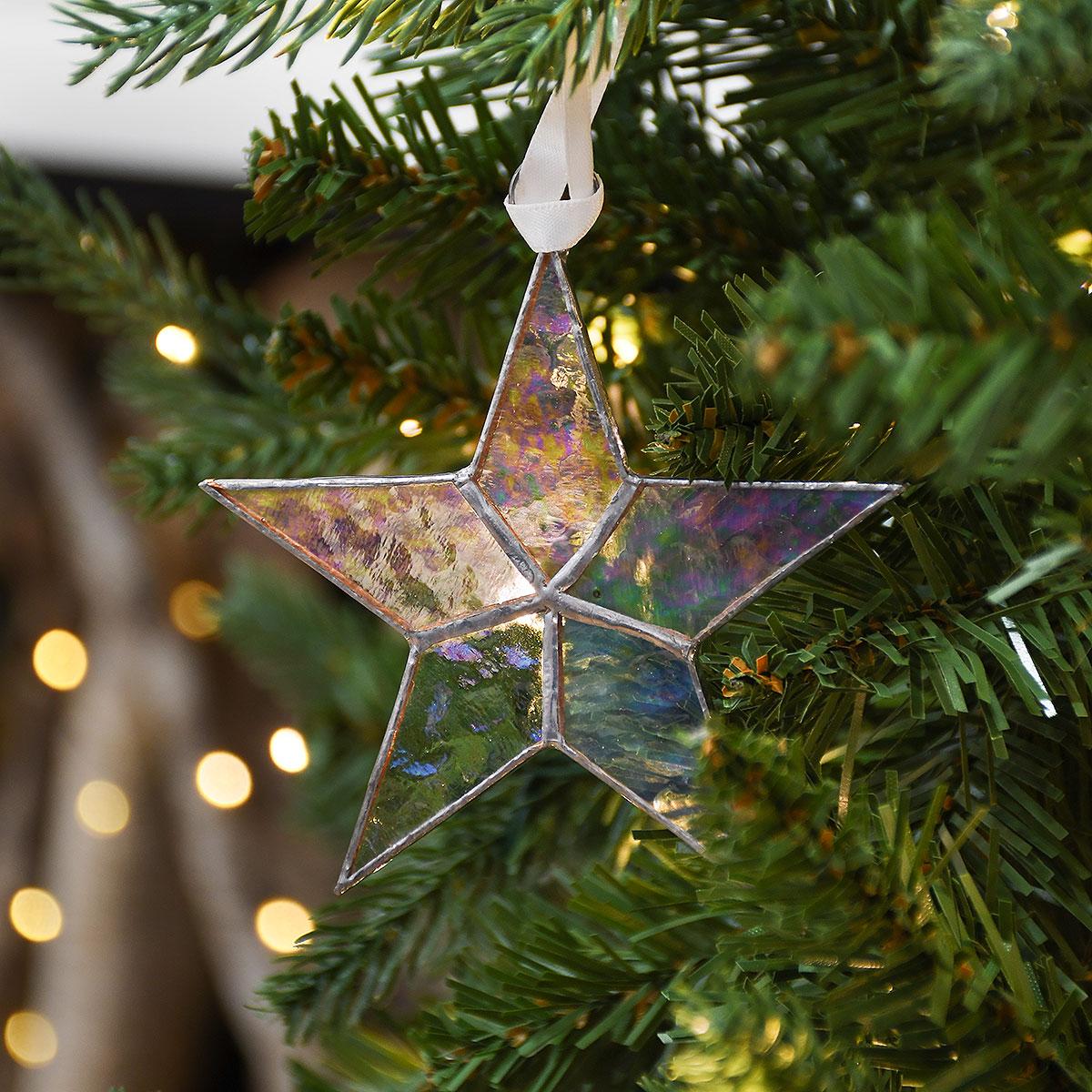 Christmas Star Stained Glass Orn