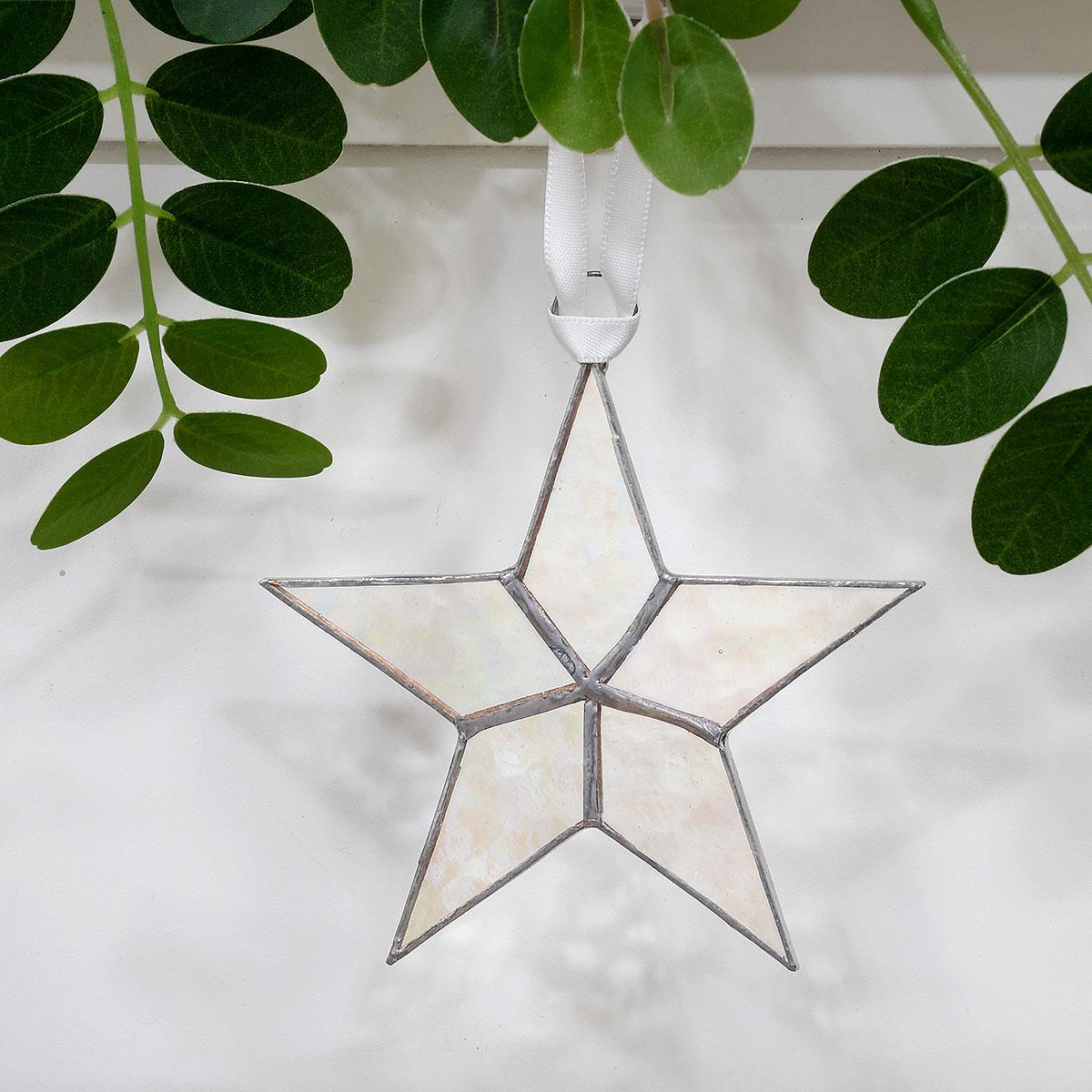 Christmas Star Stained Glass Orn