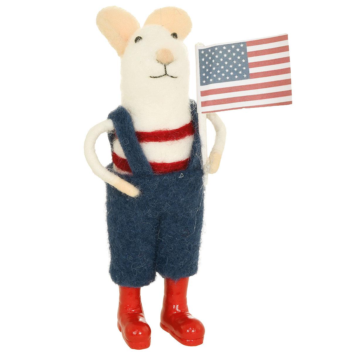 Americana Party Mr. Mouse Felt Orn