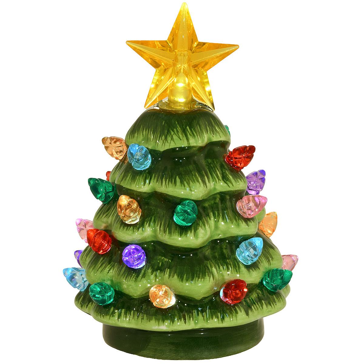 Lighted Ceramic Christmas Tree Mini