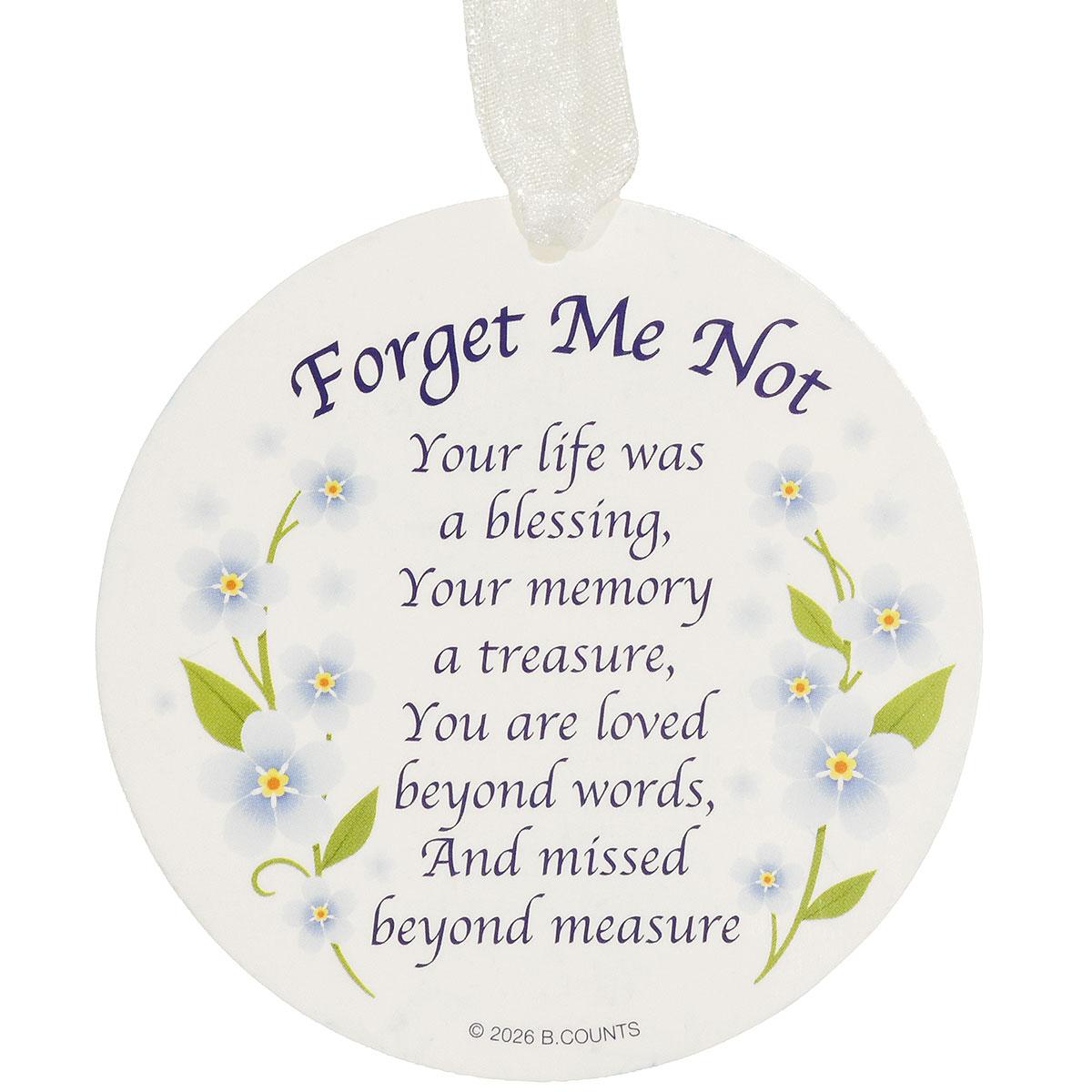 Acrylic Forget Me Not Flower Orn